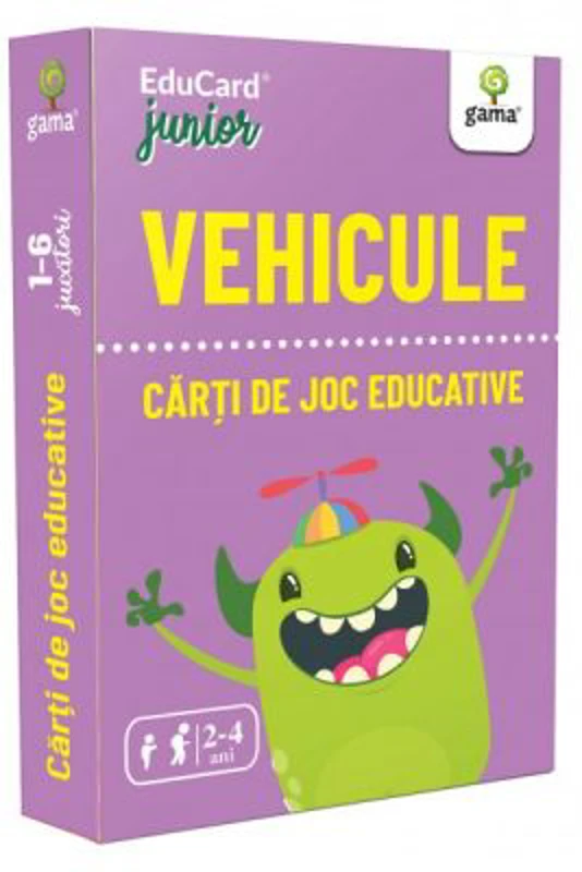 Vehicule. EduCard Junior. Carti de joc educative