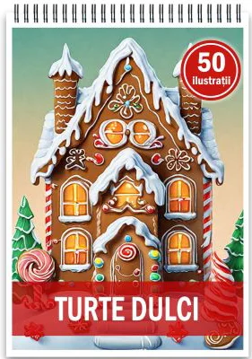 Carte de colorat, 50 de ilustratii, Turte Dulci