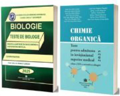 Pachet de teste Chimie organica si Biologie pentru admiterea in invatamantul superior medical 2025