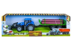 Tractor cu frictiune + remorca lemne