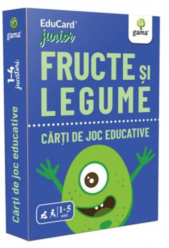 Fructe si legume. EduCard Junior. Carti de joc educative