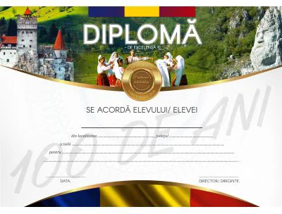 Diploma Centenar de excelenta pentru invatamantul gimnazial