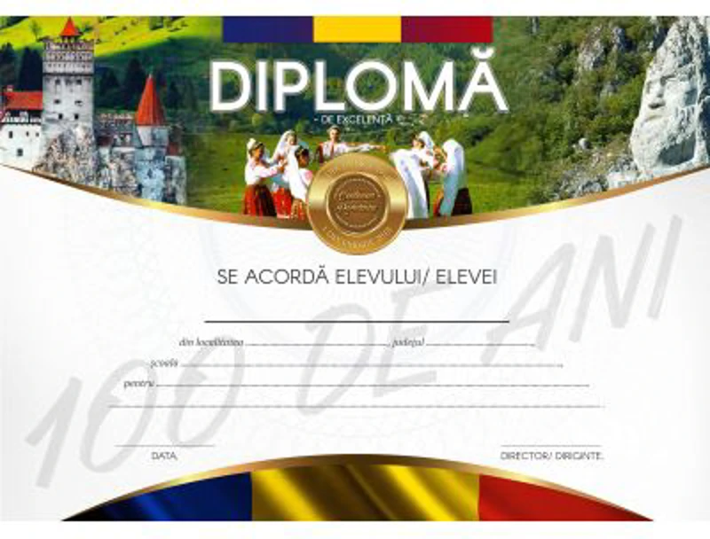 Diploma Centenar de excelenta pentru invatamantul gimnazial