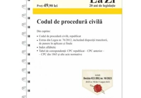 Codul de procedura civila. Cod 782. Actualizat la 15. 09. 2023