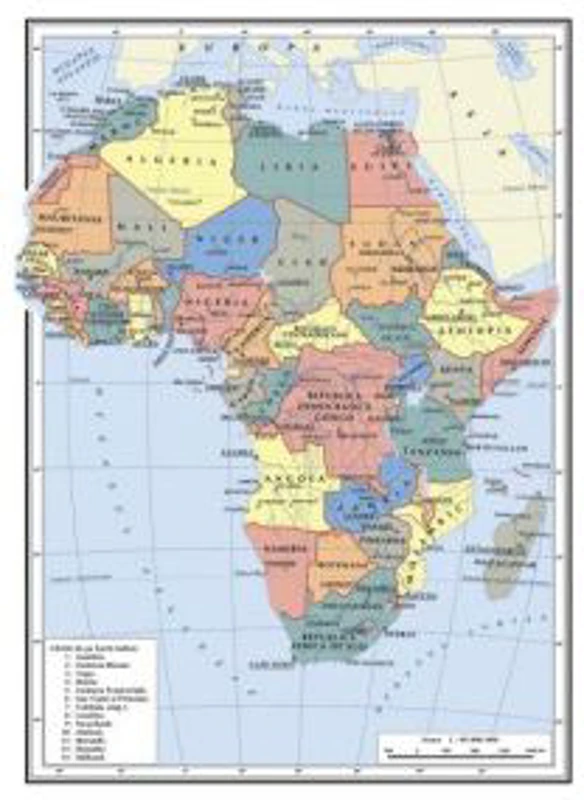 Harta Africa A4 - plastifiata