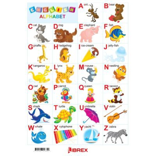 English Alphabet. Alfabetul in limba engleza. Plansa A4