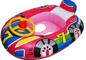 Barcuta Colac Gonflabila, cu Volan, roz