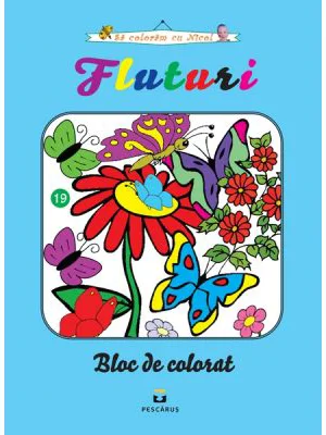 Fluturi - carte de colorat