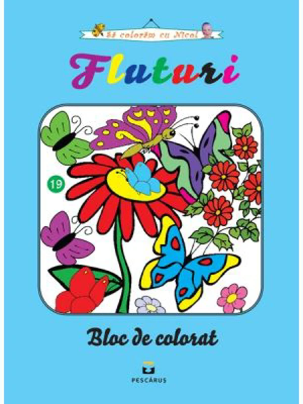 Fluturi - carte de colorat