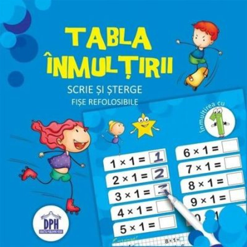 Tabla inmultirii. Scrie si sterge. Fise refolosibile