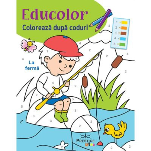 Coloreaza dupa Coduri. La Ferma - Cecile Marbehant