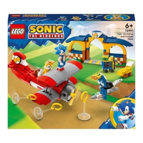 LEGO Sonic the Hedgehog. Atelierul lui Tails si avion Tornado 76991, 376 piese