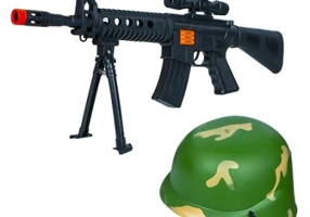 Mitraliera + casca armata