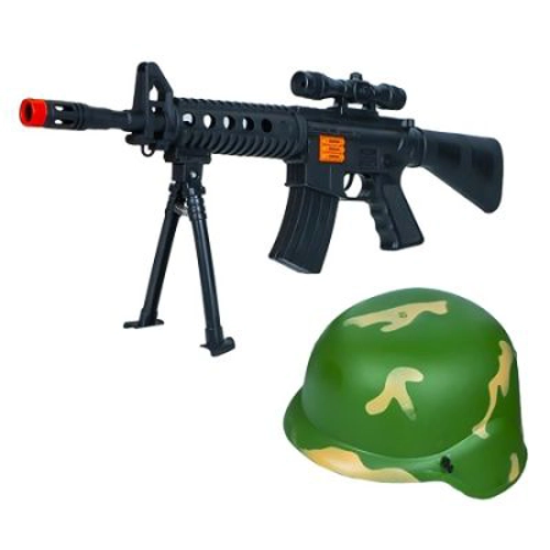 Mitraliera + casca armata