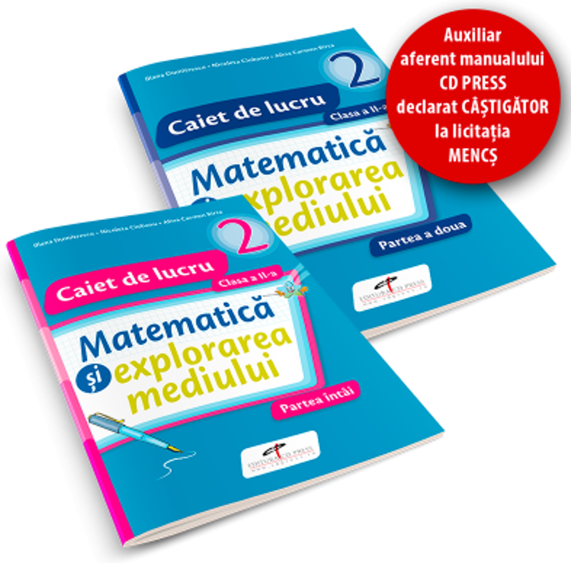 Matematica si explorarea mediului. SET caiete de lucru. Clasa a 2-a