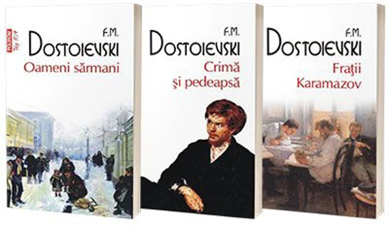 Serie de autor Feodor Dostoievski. Fratii Karamazov, Crima si pedeapsa si Oameni sarmani (set de 3 carti)
