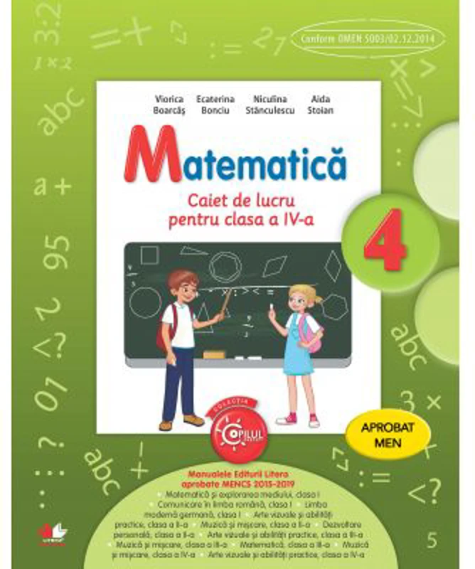 Matematica. Caiet de lucru. Clasa a 4-a