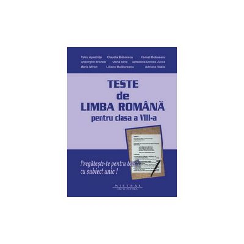 Limba si literatura romana- teste pentru clasa a 8-a