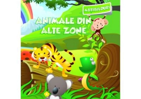 Carte de colorat cu abtibilduri. Animale din Alte Zone