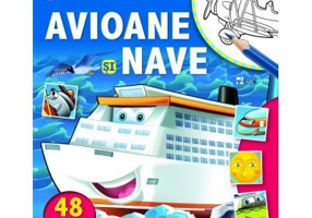 Avioane si nave. Lipeste si coloreaza