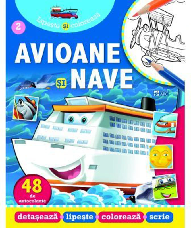 Avioane si nave. Lipeste si coloreaza