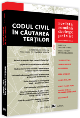 Revista Romana de Drept Privat nr. 1/2020. Codul Civil in cautarea tertilor