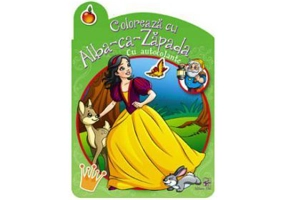 Coloreaza cu Alba ca Zapada. Carte cu autocolante