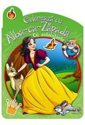 Coloreaza cu Alba ca Zapada. Carte cu autocolante
