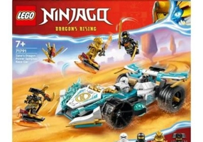 LEGO NINJAGO. Masina de curse Spinjitzu a lui Zane cu puterea dragonului 71791, 307 piese