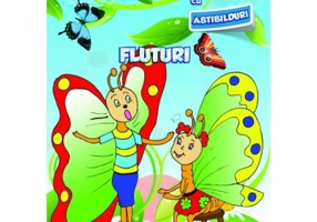 Carte de colorat cu abtibilduri. Fluturi