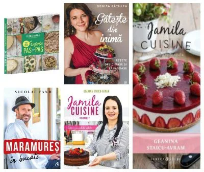 Pachet format din 5 titluri Jamila Cuisine Carte de bucate, Cele mai iubite retete, Gateste din inima - Geanina Staicu Avram, Denisa Ratulea