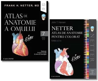 Pachet Netter Atlas de anatomie a omului si Atlas pentru colorat, Editia a 7-a - Frank H. Netter