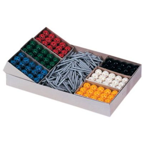 Set de constructie cu 420 de piese colorate din plastic. Forme geometrice