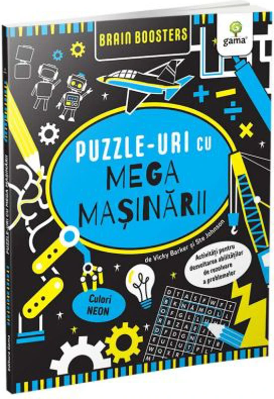 Puzzle-uri cu mega masinarii. Brain Booster - Vicky Barker