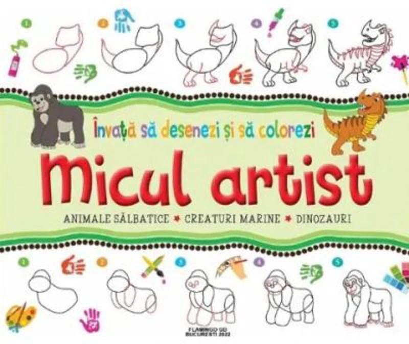Micul artist. Invata sa desenezi si sa colorezi (verde)
