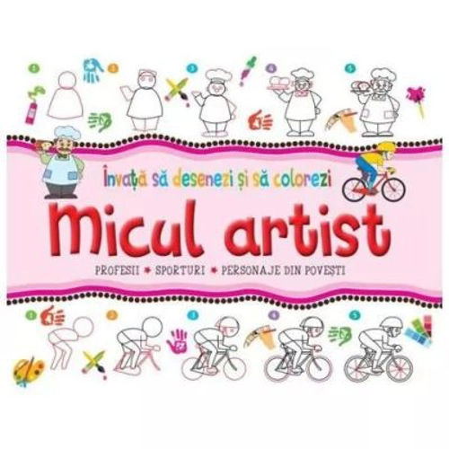 Micul artist. Invata sa desenezi si sa colorezi (roz)