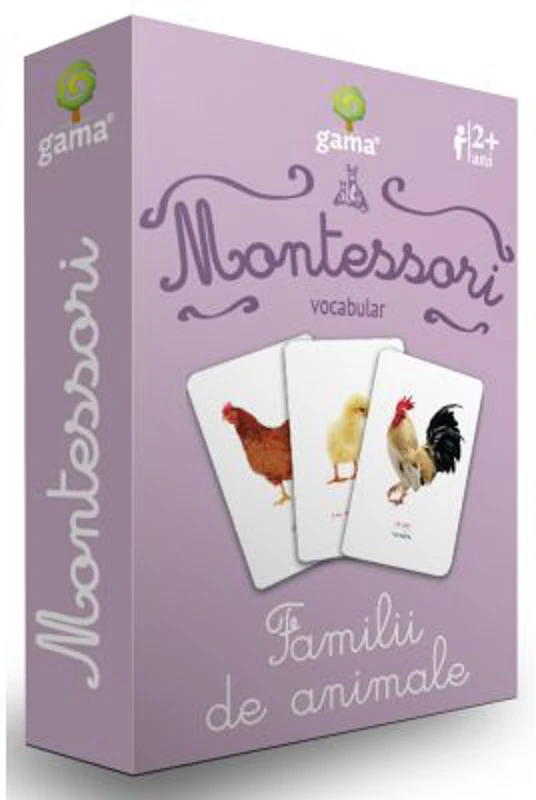 Carti de joc Montessori. Vocabular. Familii de animale