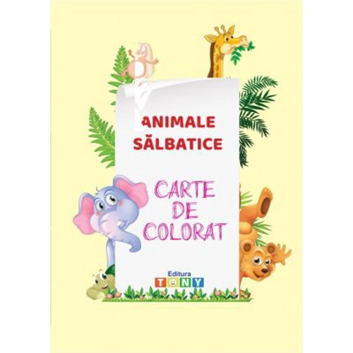 Carte de colorat. Animale salbatice