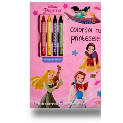 Disney. Printese. Coloram cu printesele (contine 4 creioane cerate)