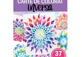 Carte de colorat inversa cu 37 de ilustratii, Mandale, Volumul 2