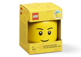 Mini cutie depozitare cap minifigurina LEGO baiat