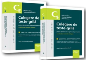 Culegere de teste-grila pentru admiterea in magistratura si avocatura. Editia a 5-a. 1. Drept civil. Drept procesual civil 2. Drept penal. Drept procesual penal