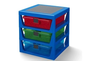 Organizator LEGO cu trei sertare, albastru