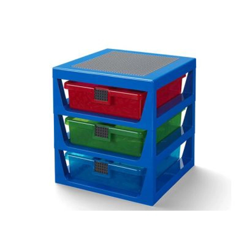 Organizator LEGO cu trei sertare, albastru