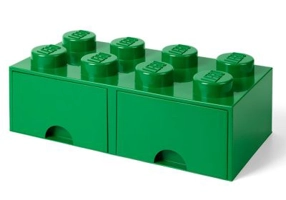 Cutie depozitare LEGO 2x4 cu sertare verde 40061734