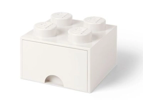 Cutie depozitare LEGO 2x2 cu sertar alb 40051735
