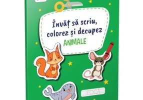 Invat sa scriu, colorez si decupez. Animale