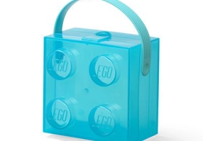 Cutie LEGO 2x2, albastru transparent 40240010