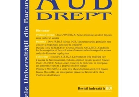 Analele Universitatii din Bucuresti. Seria Drept, 2019