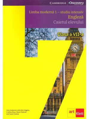 Limba moderna 1. Engleza studiu intensiv. Caietul elevului pentru clasa a 7-a. Eyes Open 2 - Vicki Anderson, Cristina Rusu